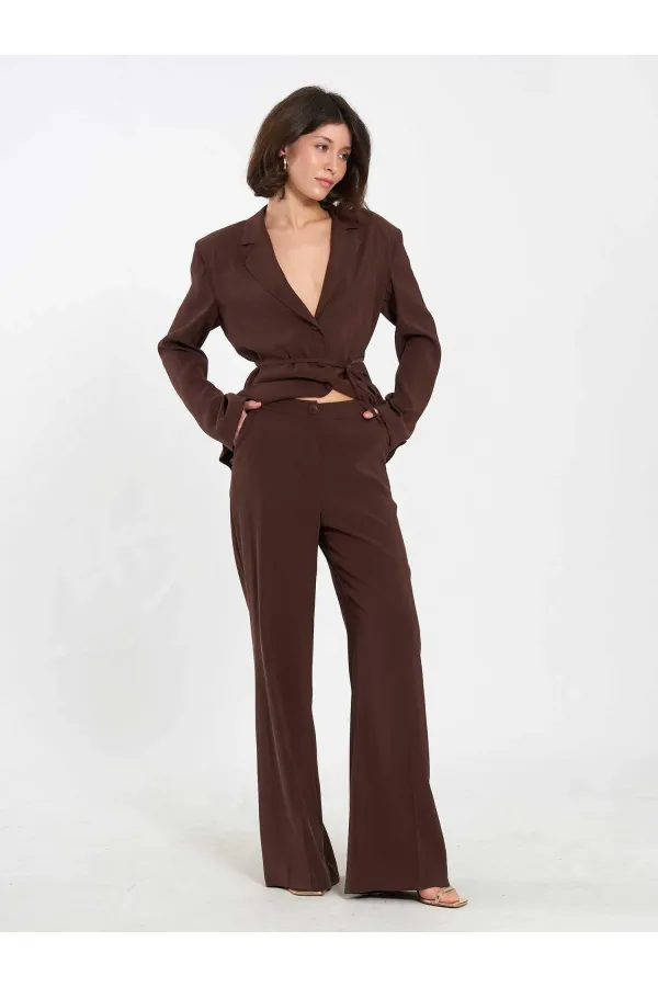 Pantalon à ceinture droite 031663