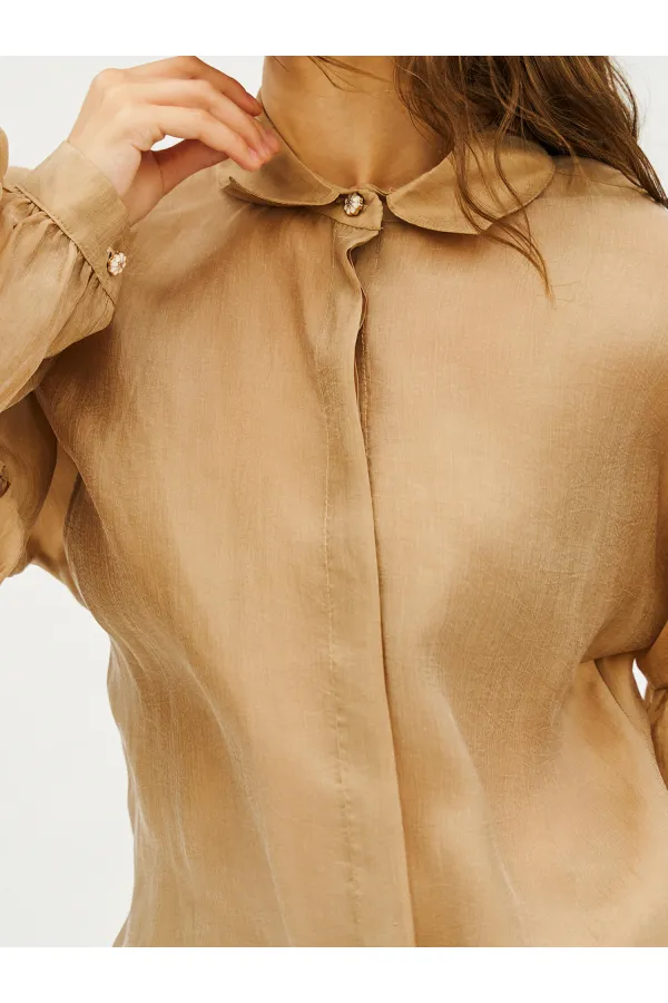 220579 Balloon Sleeve Shirt and Trouser Set