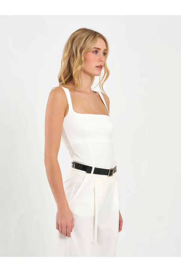 071857 Square Neck Strappy Blouse