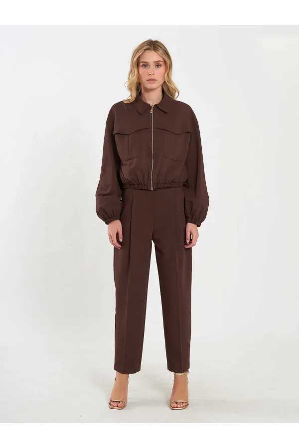 160896 Önü Fermuarlı Bomber Ceket