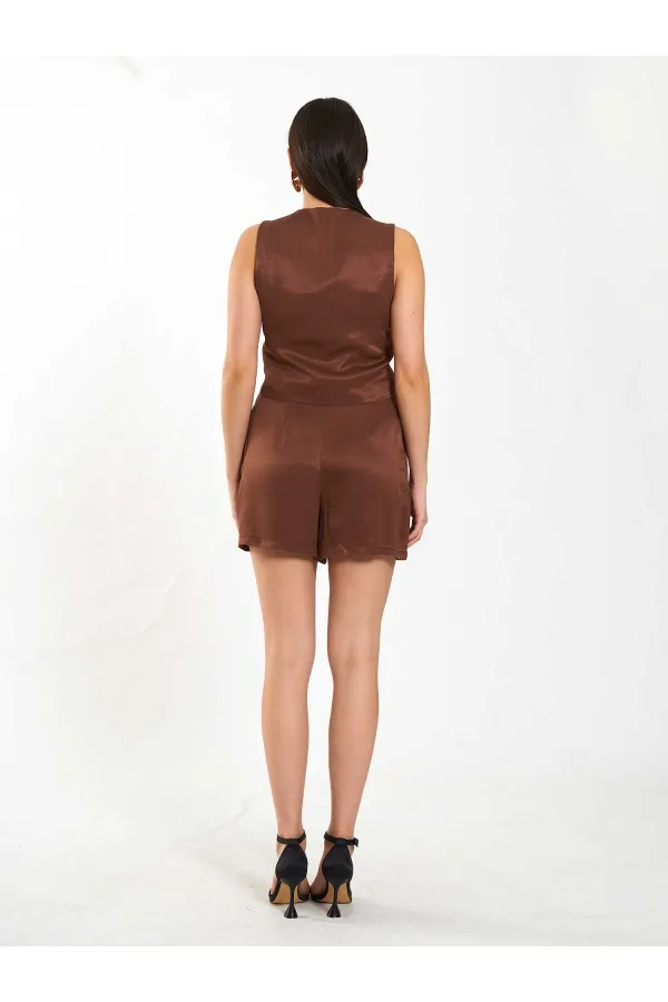 010874 Mini-shorts plissés