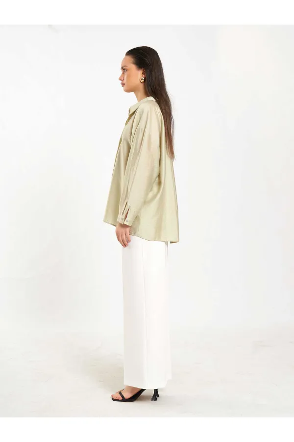 Chemise oversize à col ouvert 080811