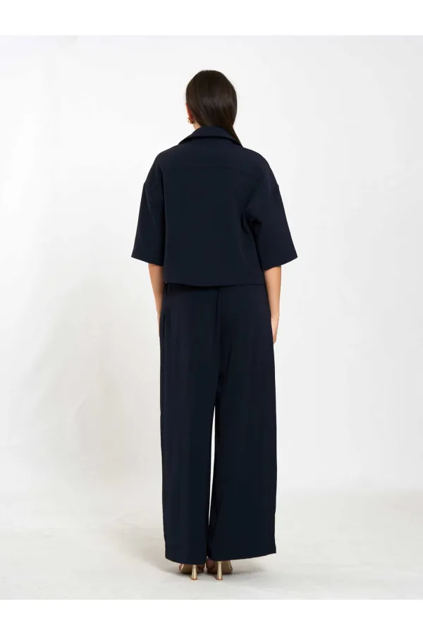 031635 A pileli Bol Paça Pantolon