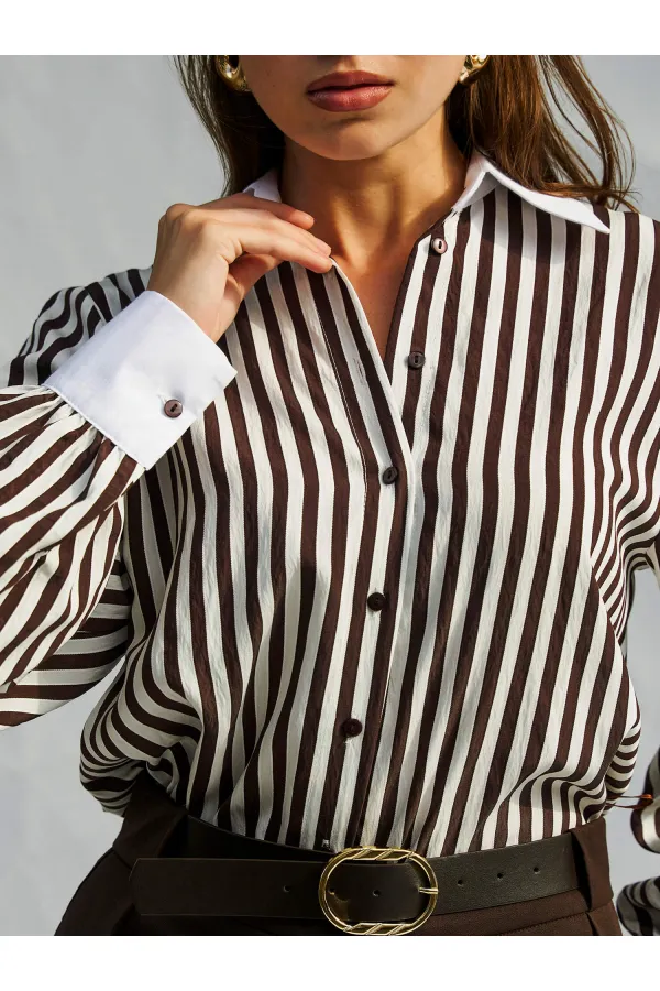 080726 Garnili Erkek Yaka Gömlek