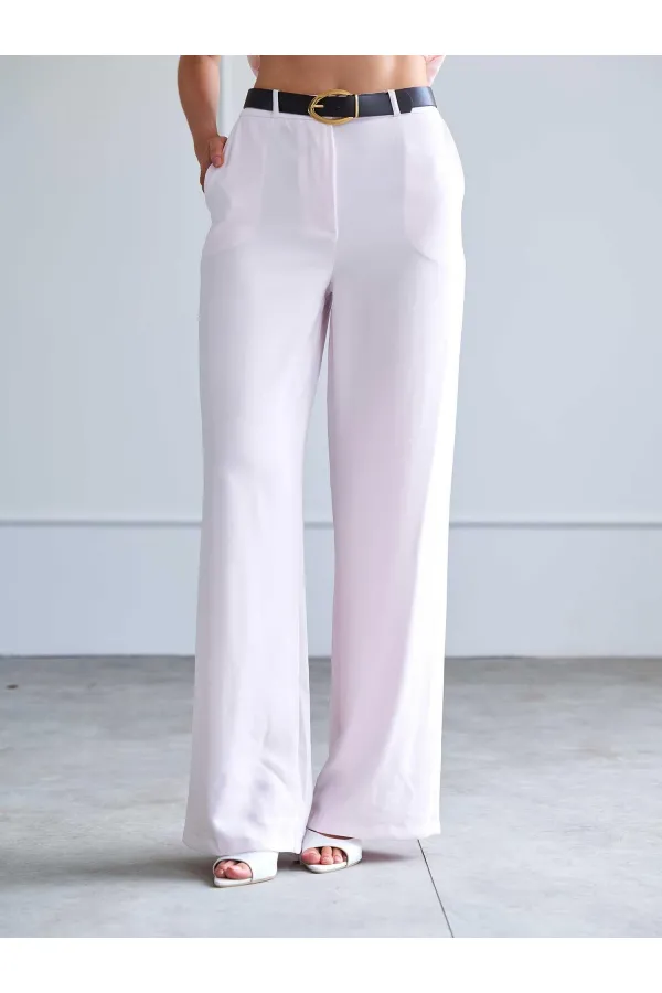 031661 Straight Cut Belted Trousers