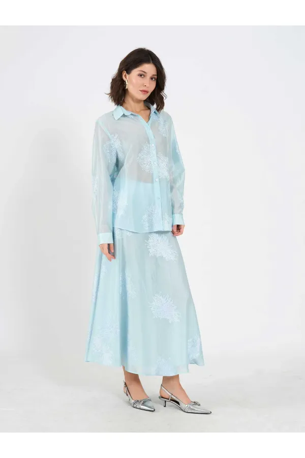 Chemise oversize brodée 080781