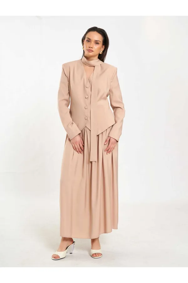 Jupe longue boutonnée sur le devant, style corset, référence 041171