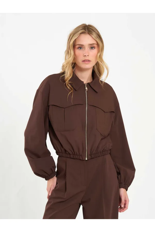 160896 Önü Fermuarlı Bomber Ceket