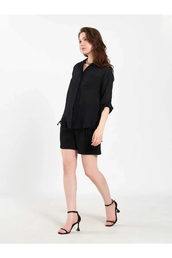 080825 Cotton Shirt with Hem 080825 Cotton Shirt with Hem