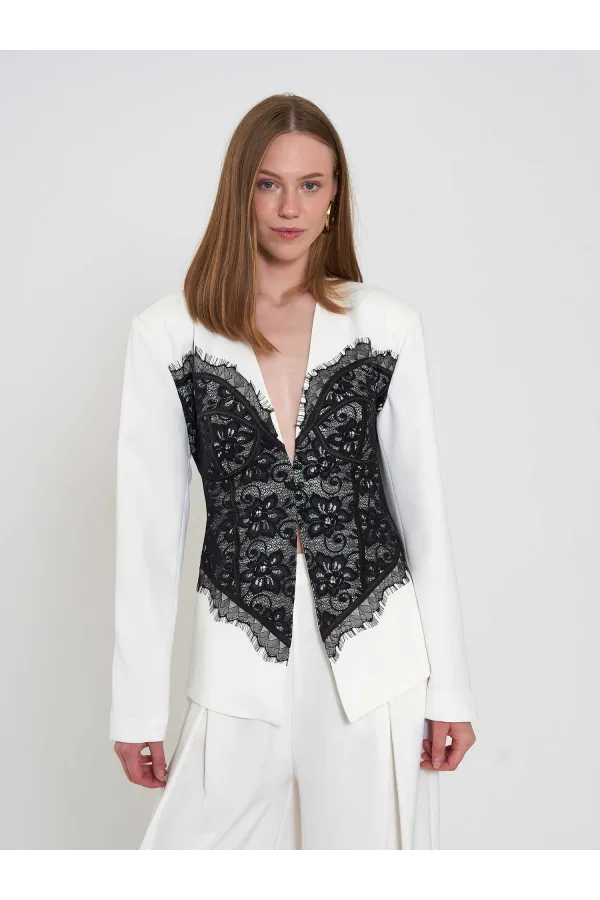 131064 Lace Corset Fit Jacket