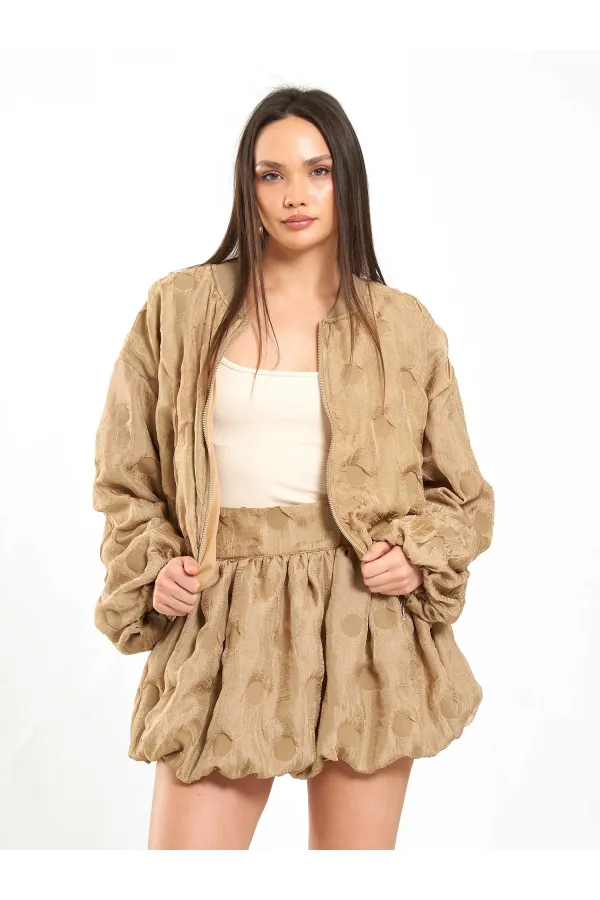 160893 Bomber Fermuarlı Ceket