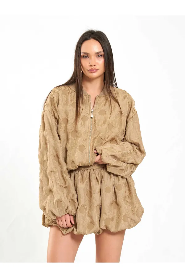 160893 Bomber Fermuarlı Ceket