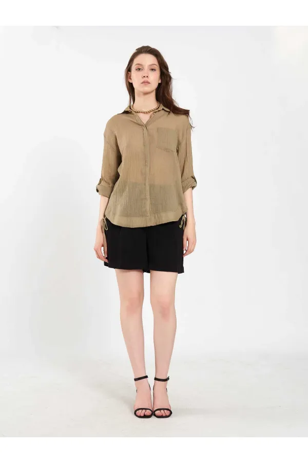 080825 Cotton Shirt with Hem 080825 Cotton Shirt with Hem