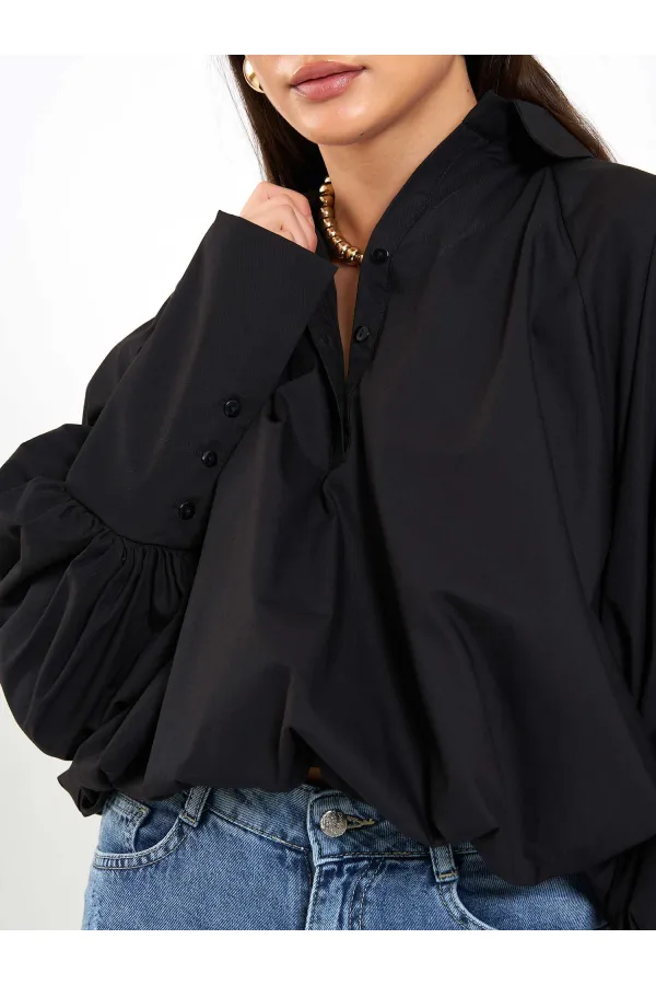 080795 Balon Poplin Gömlek