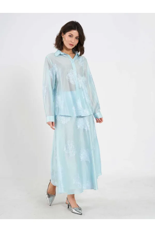 Chemise oversize brodée 080781