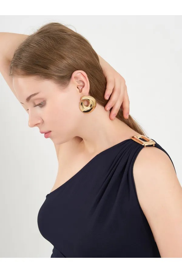 Robe corset asymétrique à taille 111688