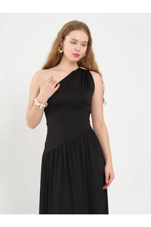 111688 Asymmetrical Waist Corset Dress