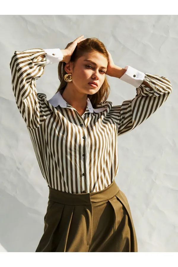 080726 Garnili Erkek Yaka Gömlek