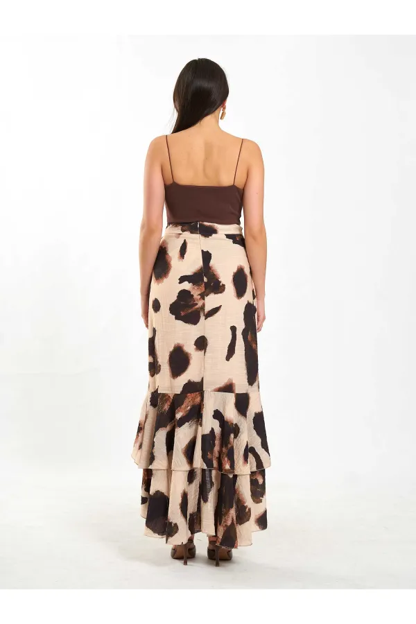 Jupe à volants à motifs 041178