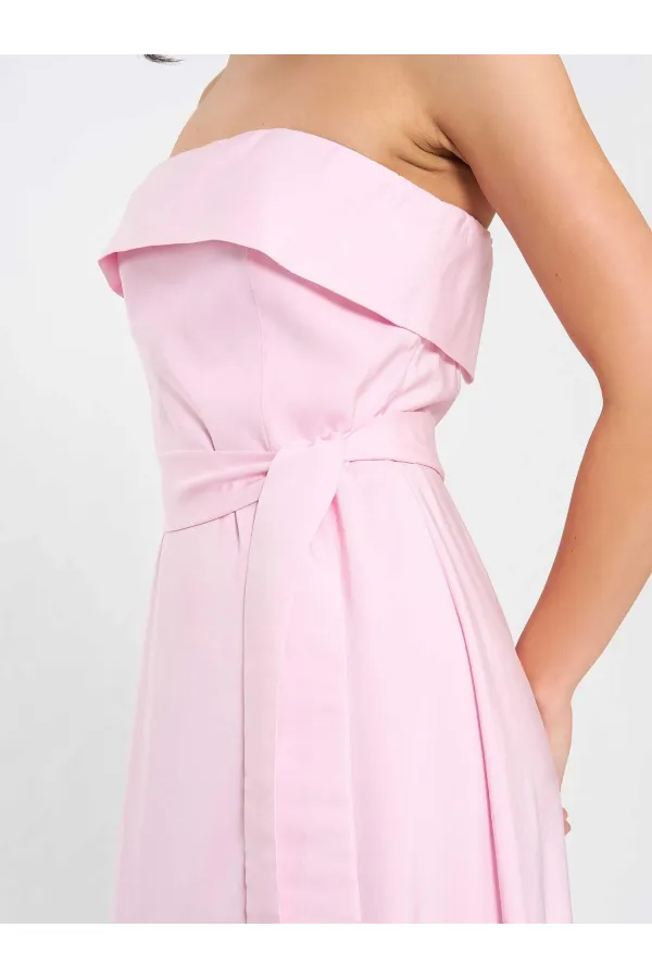 111706 Strapless Dress with Slit