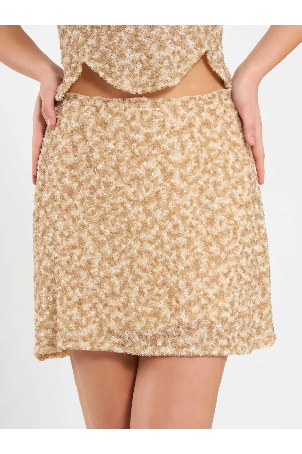 041184 Mini Bell-Shaped Sequin Skirt