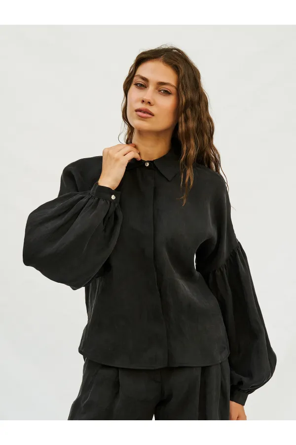 220579 Balloon Sleeve Shirt and Trouser Set