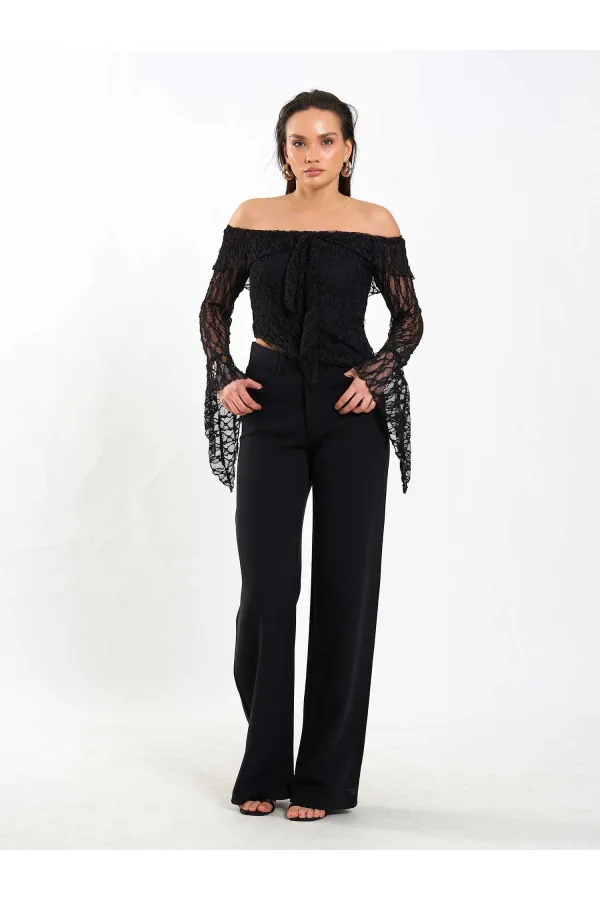 031659 Tencel Straight Leg Trousers