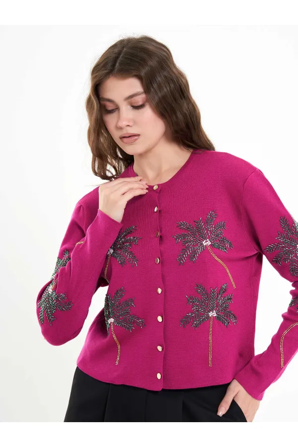 150525 Palmiye Boncuklu Hırka