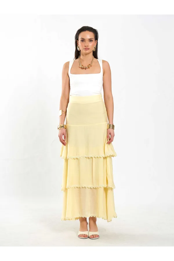 Jupe à volants superposés 041040