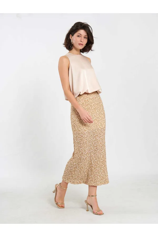 041185 Sequined Midi Skirt