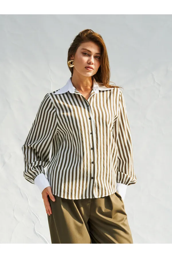 080726 Garnili Erkek Yaka Gömlek