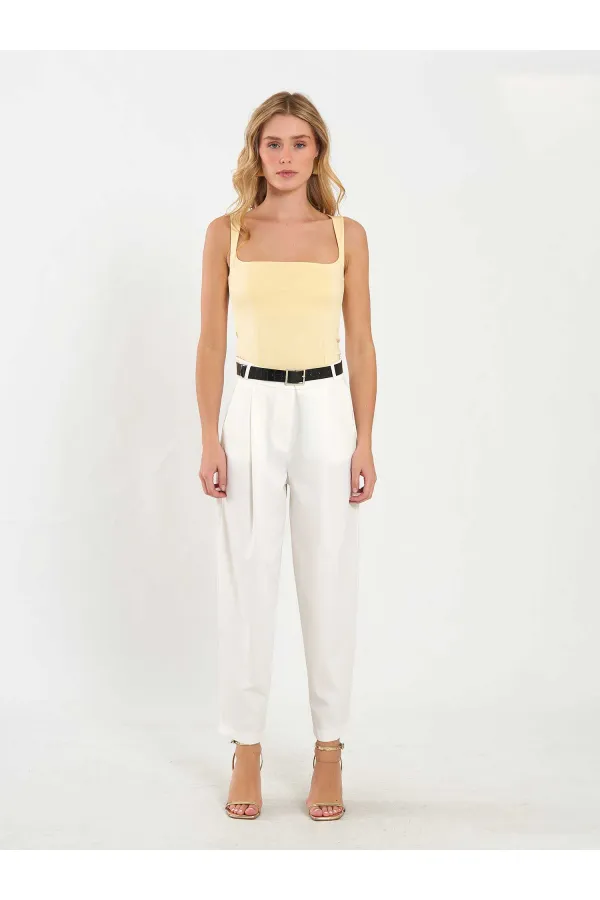 071857 Square Neck Strappy Blouse