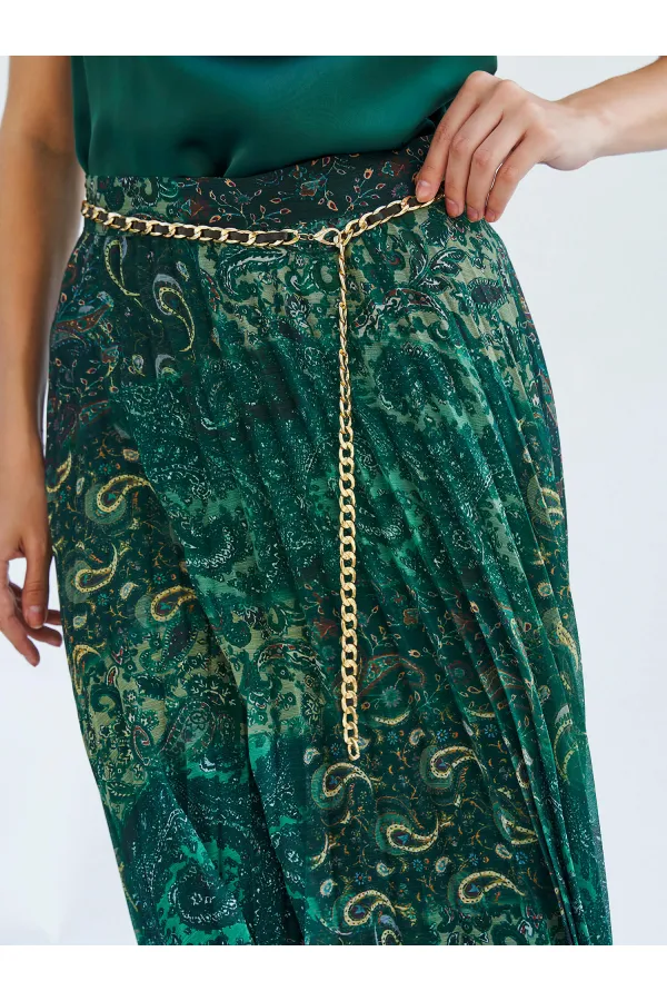 041110 Zincir Kemerli Piliseli Etek