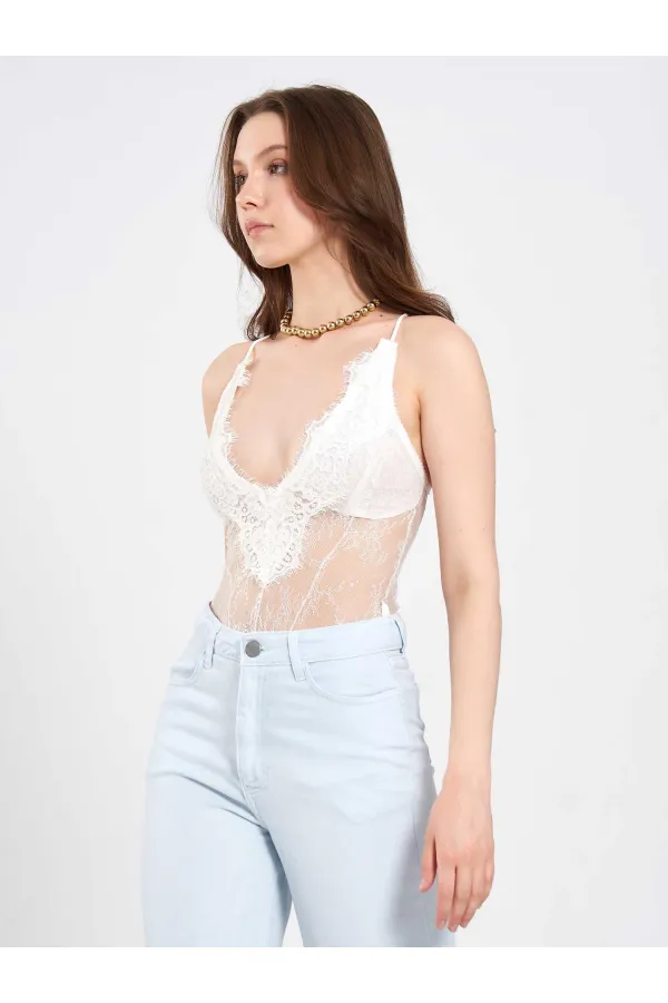 071914 Lace Back Cross Strap Bodysuit 071914 Lace Back Cross Strap Bodysuit