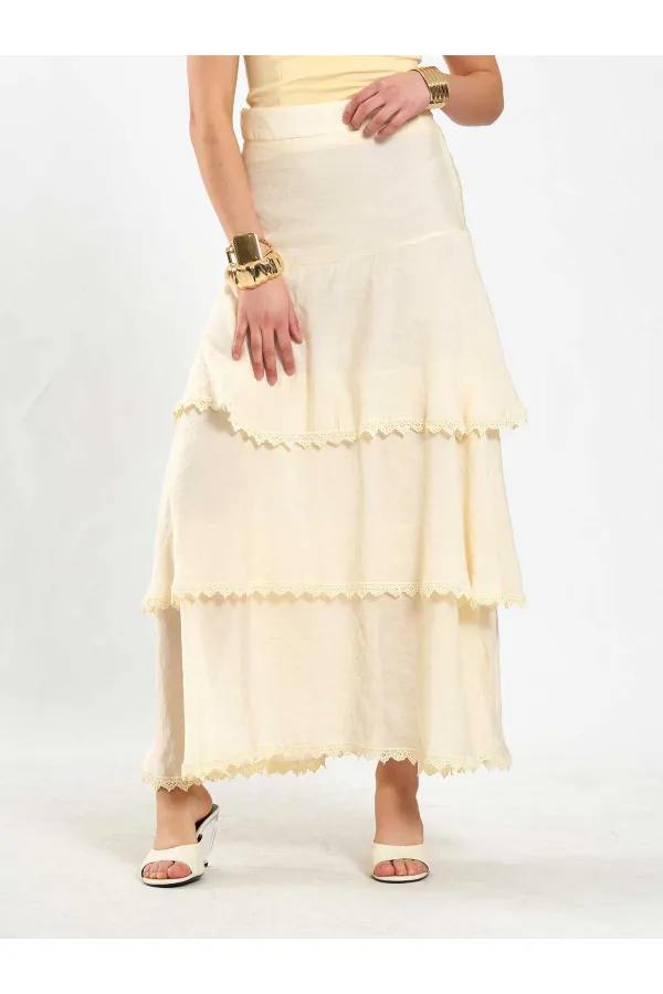 041040 Layered Ruffled Skirt
