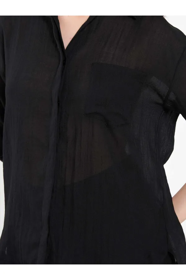 080825 Cotton Shirt with Hem 080825 Cotton Shirt with Hem