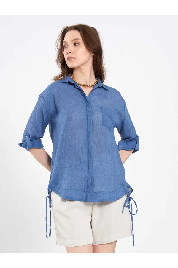 080825 Cotton Shirt with Hem 080825 Cotton Shirt with Hem