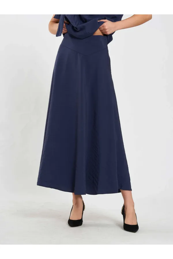 Jupe midi à volants 041162