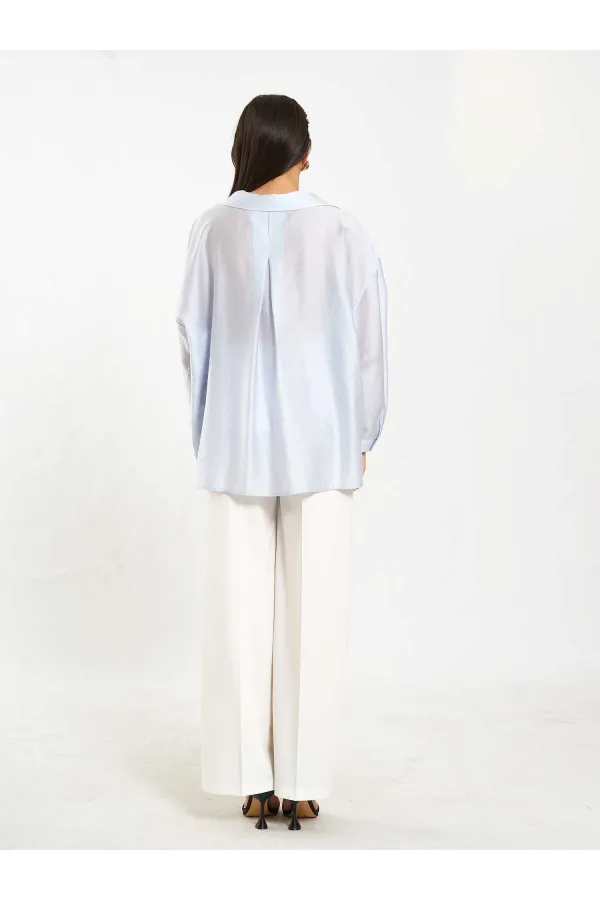 Chemise oversize à col ouvert 080811