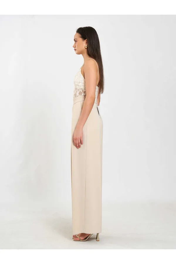 031635 A pileli Bol Paça Pantolon