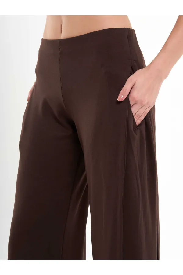 031595 Wide Leg Trousers with Side Pleats