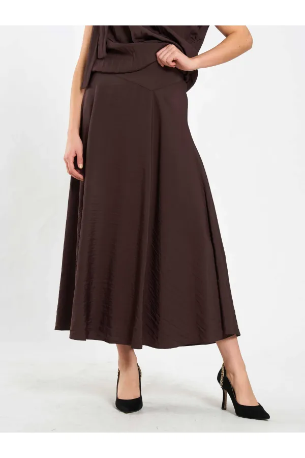 Jupe midi à volants 041162
