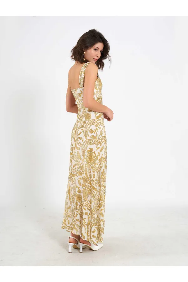 Robe fendue à motifs 111557