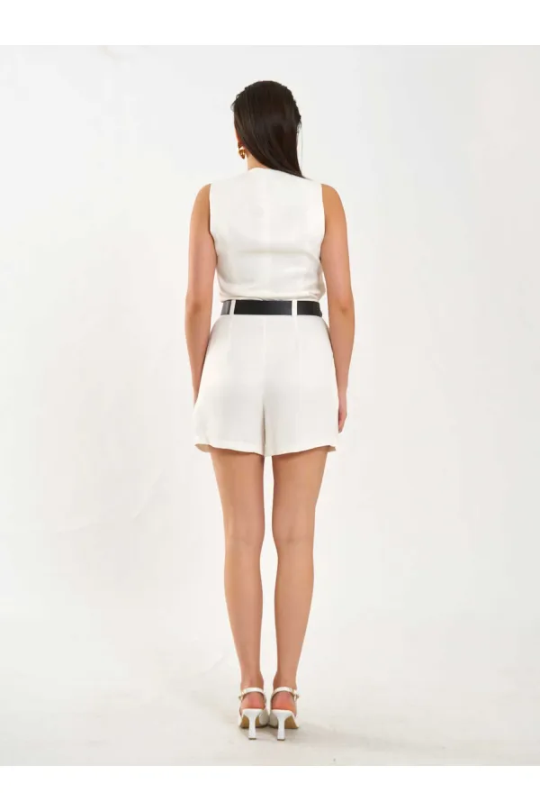 010874 Pleated Mini Shorts