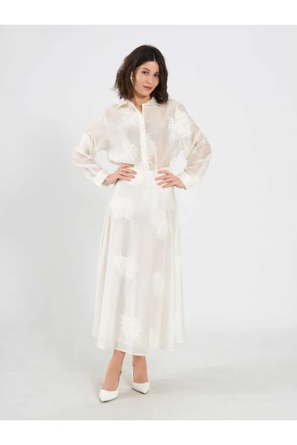 Chemise oversize brodée 080781