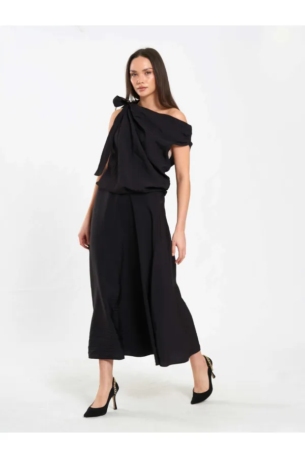 Jupe midi à volants 041162