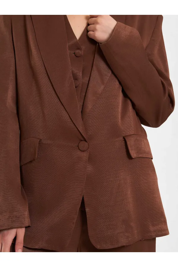 131055 Veste oversize à un bouton