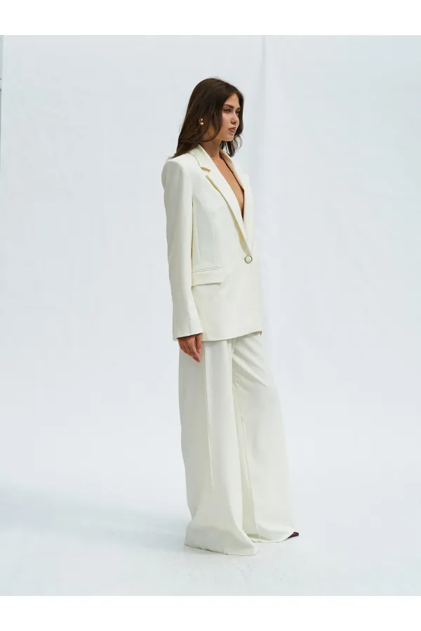 130984 Tek Düğmeli Blazer Ceket