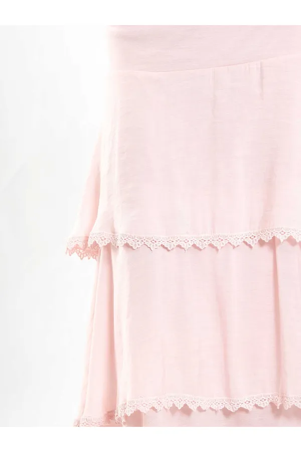 041040 Layered Ruffled Skirt