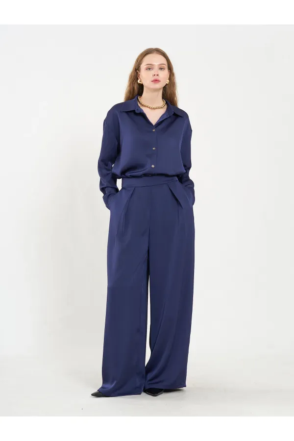 080771 Basic Satin Shirt